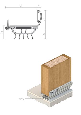 RAVEN RP114 INTUMESCENT DOOR BOTTOM SEAL