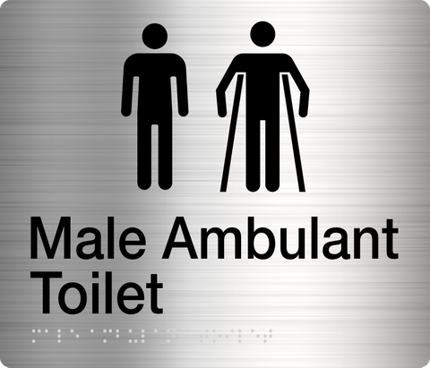 TSM BRAILLE MALE/MALE AMBULANT TOILET SS