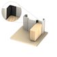 Kilargo IS1212-SDSBL IS1212 Perimeter Seal Single Door Set Black