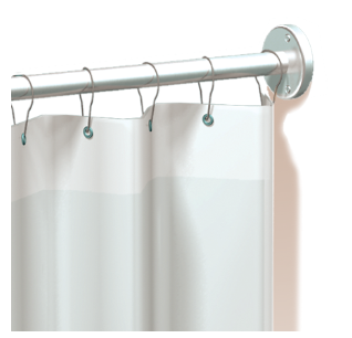 ASI JDM SHOWER CURTAIN SINGLE HOOK (8 PER METER REQUIRED)