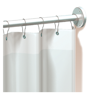 ASI JDM SHOWER CURTAIN  SINGLE HOOK (8 PER METER REQUIRED)
