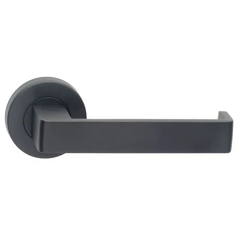 dormakaba 8300/12BLK Vision 8000 Lever 12 On Round Rose Pair BLK