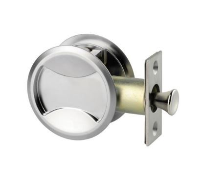 Lockwood 7450CPDP Round Passage Cavity Sliding Door Latch CP