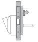 LOCKWOOD 1 POINT EXIT DEVICE W/MORTICE LOCK 900MM SIL