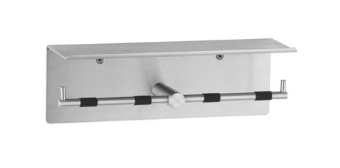 Bobrick B-540 Double Toilet Roll Holder with Shelf