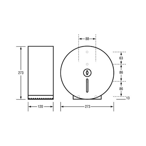 Metlam ML841 Jumbo Toilet Roll Holder Dispenser