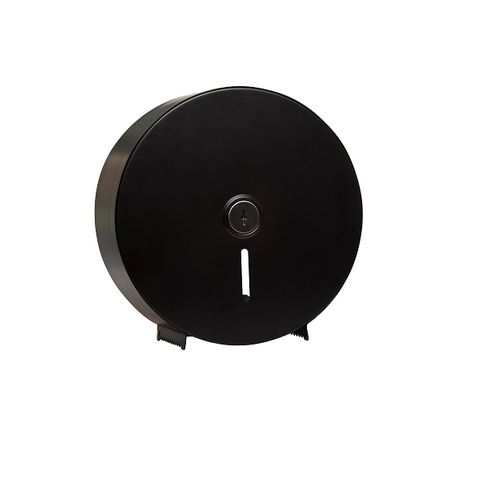 METLAM JUMBO TOILET ROLL DISPENSER LOCKABLE BLACK