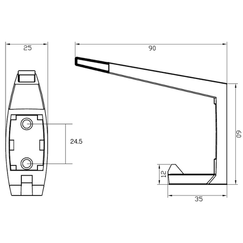 Metlam MODA_HOOK_ Moda Series Coat Hook with Bumper - Screw Fixing