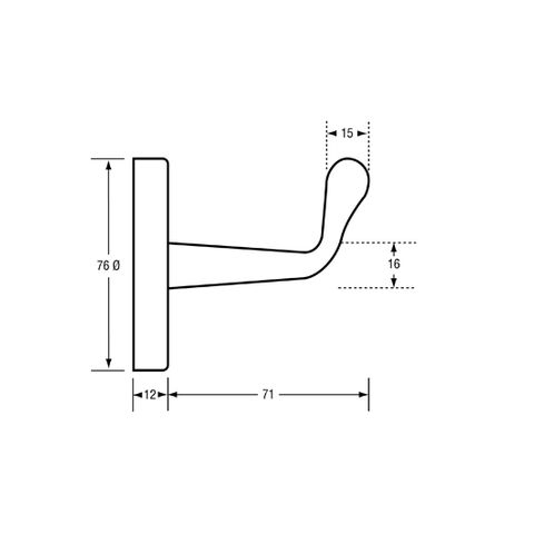 Metlam ML216 Heavy Duty Robe Hook