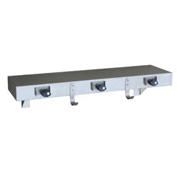 METLAM UTILITY SHELF WITH 3 HOLDERS, 2 HOOKS + RAIL SSS