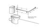 METLAM ACC LH 30° GRAIL C/FIX REAR WALL MNT SSS