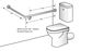 METLAM ACC RH 30° GRAIL C/FIX REAR WALL MNT SSS