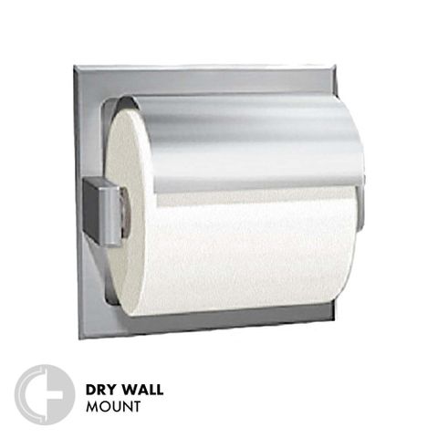 ASI JDM 7402 HOODED SINGLE TOILET ROLL HOLDER RECESSED