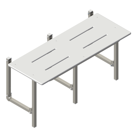 ASI JDM ACRYLIC BARIATRIC FOLDING SHOWER SEAT 960X370MM