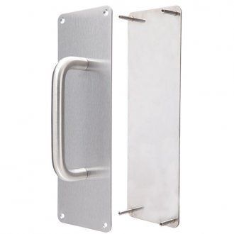 LOCKWOOD 214 PUSH/PULL PLATE FULL SET CONCEALED FIX SS PK=10