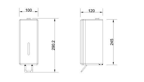 Metlam ML6005 Vertical Liquid Soap Dispenser