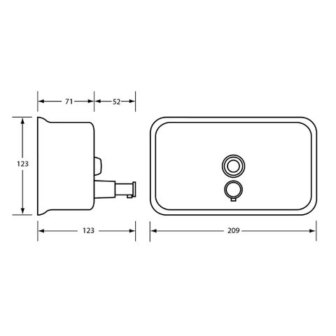 Metlam ML600 Horizontal Liquid Soap Dispenser