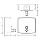 METLAM ML603AS SQUARE LIQUID SOAP DISPENSER 1.2L SSS