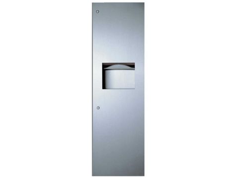 BOBRICK B39003 RECESSED PAPER TOWEL DISPENSER + WASTE BIN