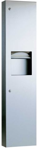 BOBRICK B38032 PAPER TOWEL DISPENSER + WASTE RECEPTACLE