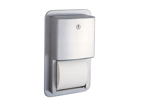 BOBRICK B4388 RECESSED MULTI TOILET TISSUE DISPENSER