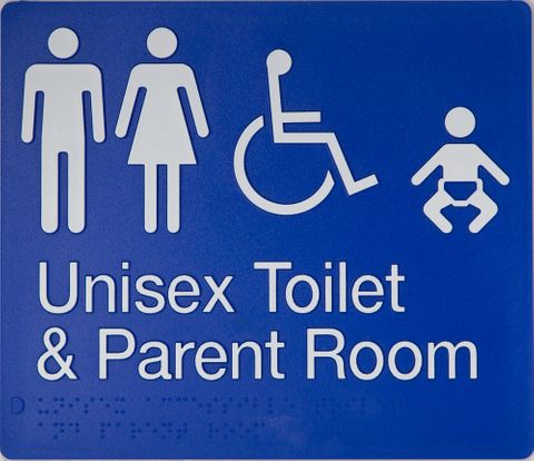 TIM THE SIGN MAN MFDTP UNISEX DISABLED TOILET & PARENT ROOM SIGN