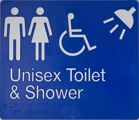 TIM THE SIGN MAN MFDTS UNISEX DISABLED TOILET & SHOWER SIGN