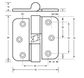 METLAM 106C GRAVITY HINGE CONCEALED SCREW FIXINGS