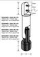 METLAM ALUM HD LEG165MM W/40MM ADJ ANOD STN BLK