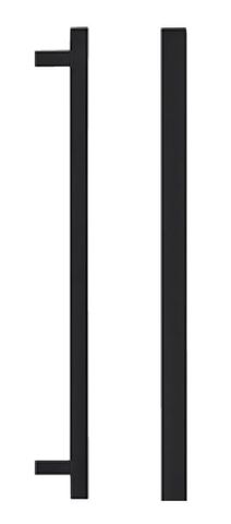 Lockwood 145X225MBK 145 B/Back Entrance Handle Set W/225mm Centres MBK