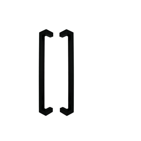 Lockwood 146X450MBK 146 B/Back Entrance Handle Set W/450mm Centres MBK