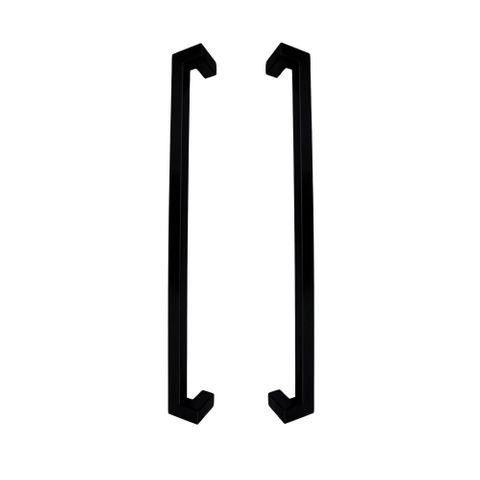 Lockwood 146X600MBK 146 B/Back Entrance Handle Set W/600mm Centres MBK