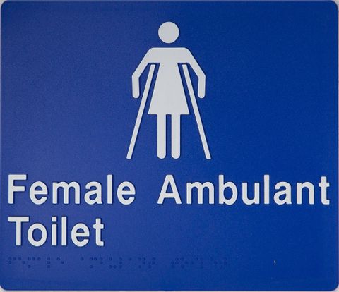 TIM THE SIGN MAN FAT FEMALE AMBULANT TOILET SIGN