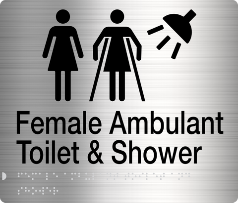TSM BRAILLE FEMALE/FEMALE AMBULANT TOILET/SHOWER SIGN SS