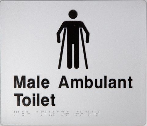 TSM BRAILLE MALE AMBULANT TOILET SIGN SILVER