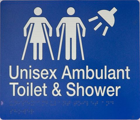 TIM THE SIGN MAN MFATS UNISEX AMBULANT TOILET & SHOWER SIGN