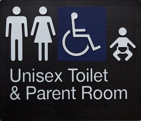 TSM BRAILLE MALE/FEMALE/DISABLED + PARENT SIGN BLACK