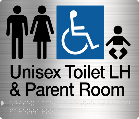 TSM BRAILLE MALE/FEMALE/DISABLED + PARENT LH SIGN SS