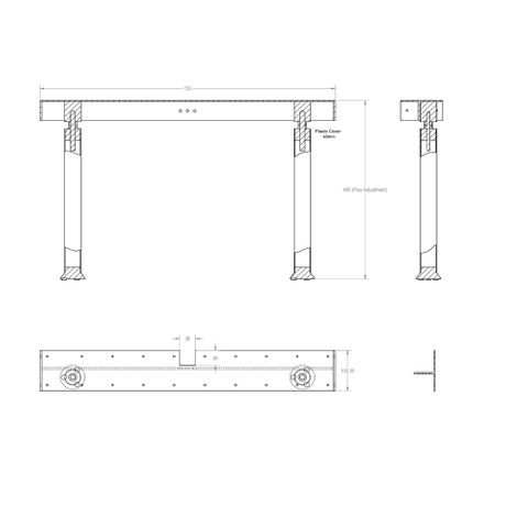 Metlam ML_BSBISLAND Adjustable Island Bench Seat Bracket