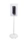 METLAM HYGIENE STATION WHITE STAND + BLK SANITISER DISPENSER