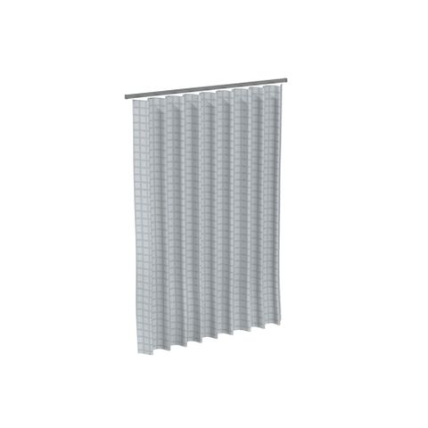 Metlam SC_WBS_3018 Shower Curtain 3000x1800mm White Box Stripe