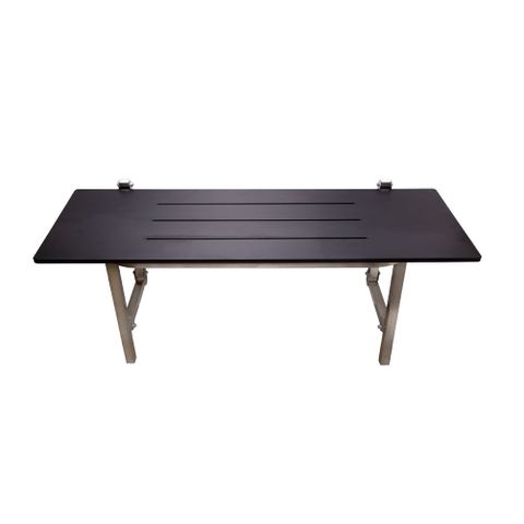 Metlam ML995_CL_DESIGNER Shower Seat + Legs 960X400 Compact Laminate Black