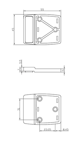 Metlam MODA_BUMPMKII_ -SF Moda Series Bumper Concealed - Screw Fixing