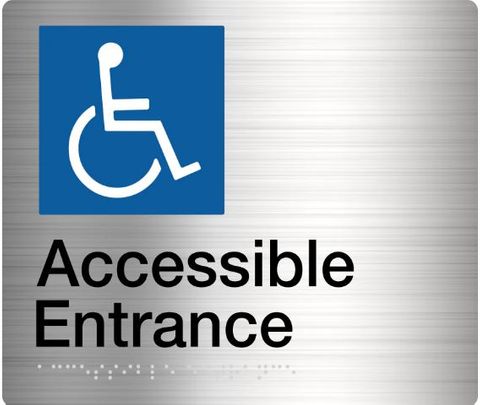TSM BRAILLE ACCESSIBLE ENTRANCE SIGN SS