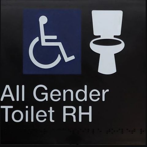 TSM BRAILLE ALL GENDER TOILET RH SIGN BLACK