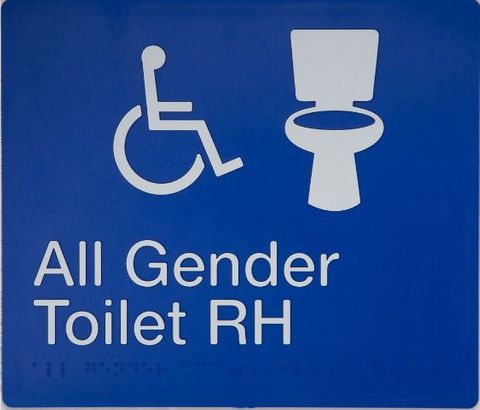 TIM THE SIGN MAN AGTRH ALL GENDER TOILET RIGHT HAND SIGN