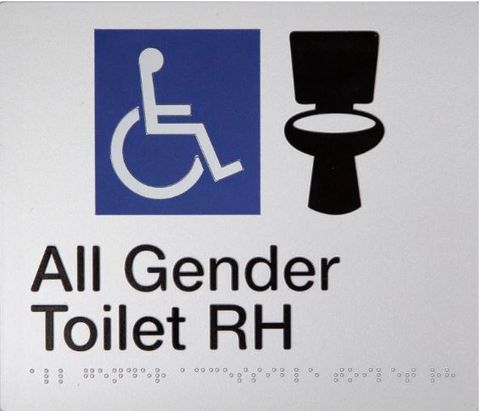 TSM BRAILLE ALL GENDER TOILET RH SIGN SILVER