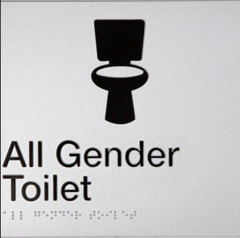 TSM BRAILLE ALL GENDER TOILET SIGN SILVER