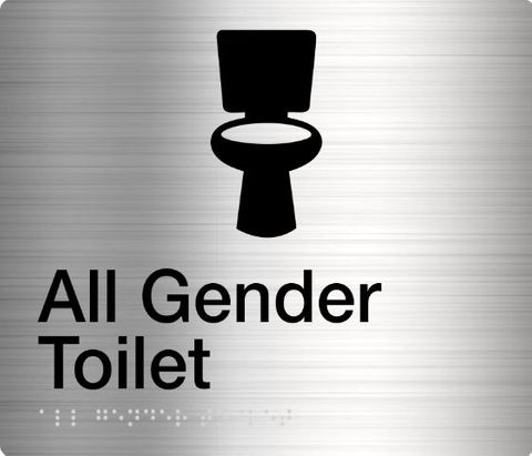 TSM BRAILLE ALL GENDER TOILET SIGN SS