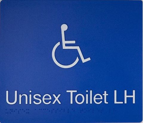 TIM THE SIGN MAN DTLH DISABLED TOILET LEFT HAND SIGN